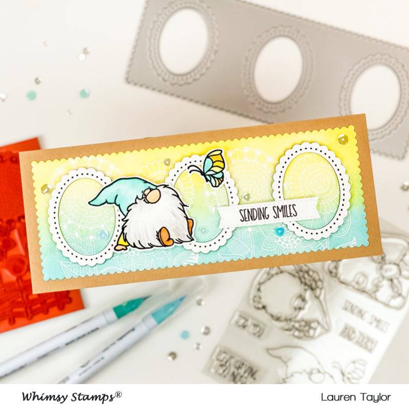 Gnome Think Spring Clear Stamps - Whimsy Stamps