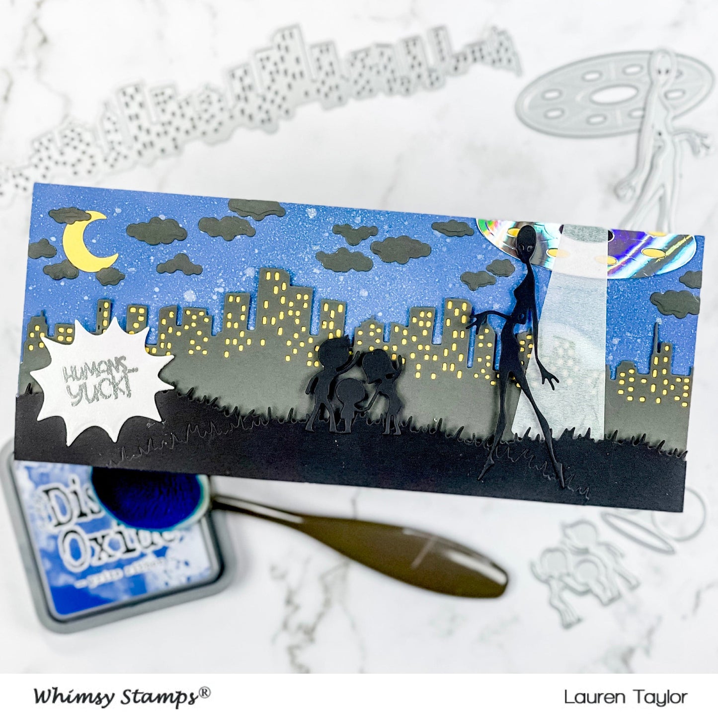 Space Aliens Die Set - Whimsy Stamps