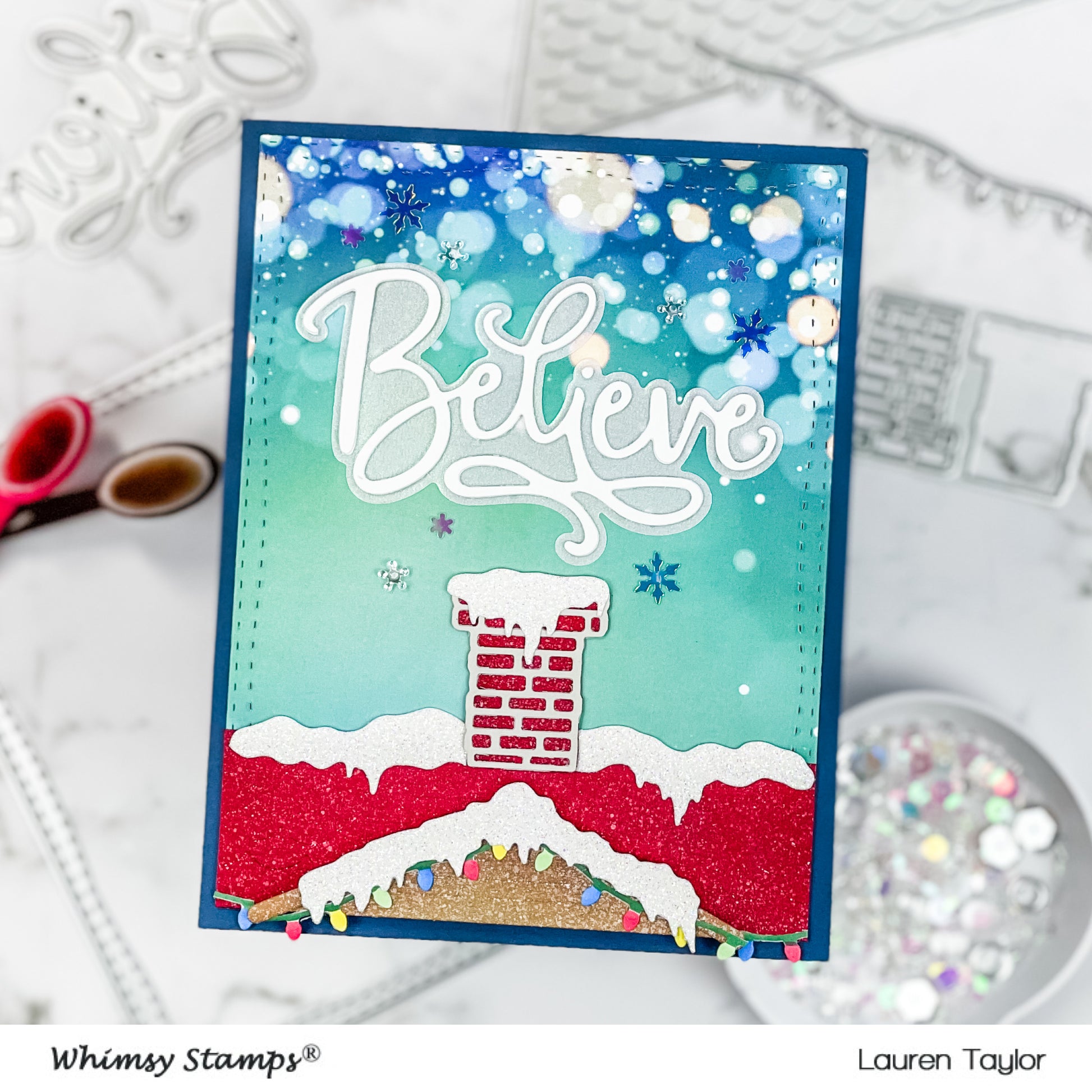 *NEW Santa Sneaking Die Set - Whimsy Stamps