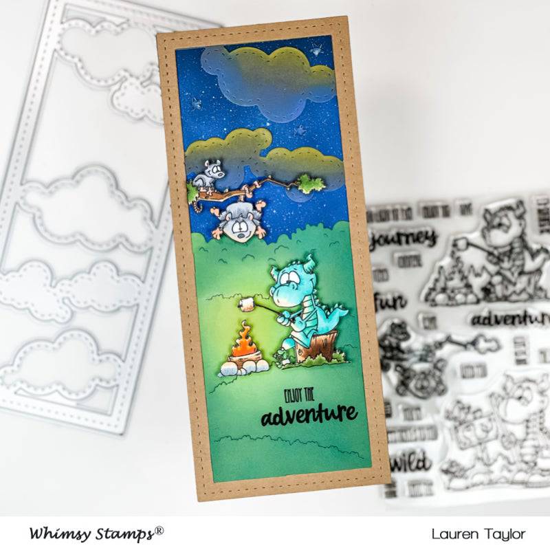 Slimline Meadow Die Set - Whimsy Stamps