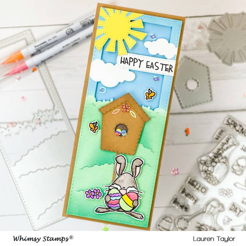 Slimline Meadow Die Set - Whimsy Stamps