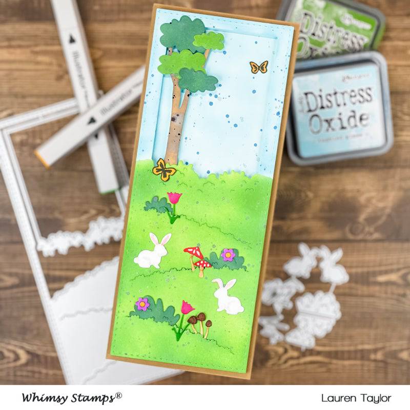 Slimline Meadow Die Set - Whimsy Stamps