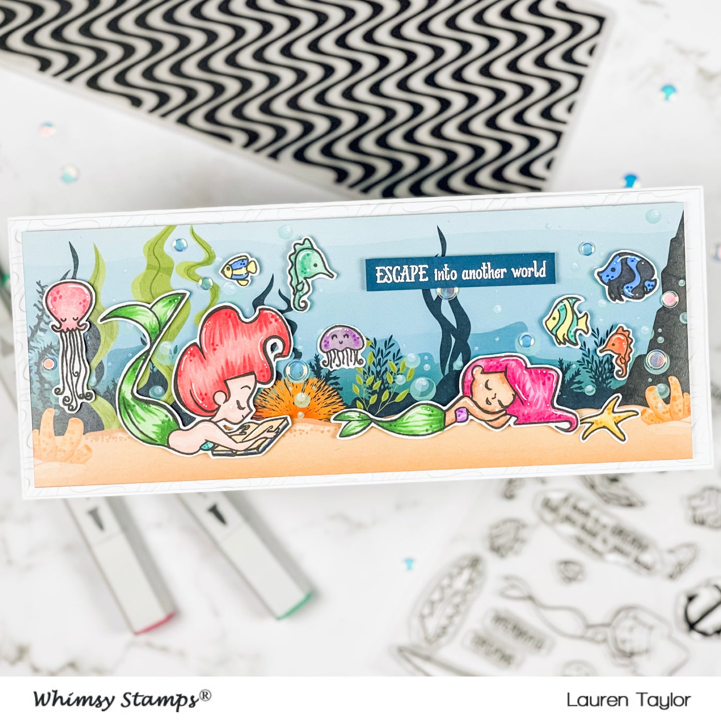 **NEW Slimline Paper Pack - Under the Sea - Whimsy Stamps