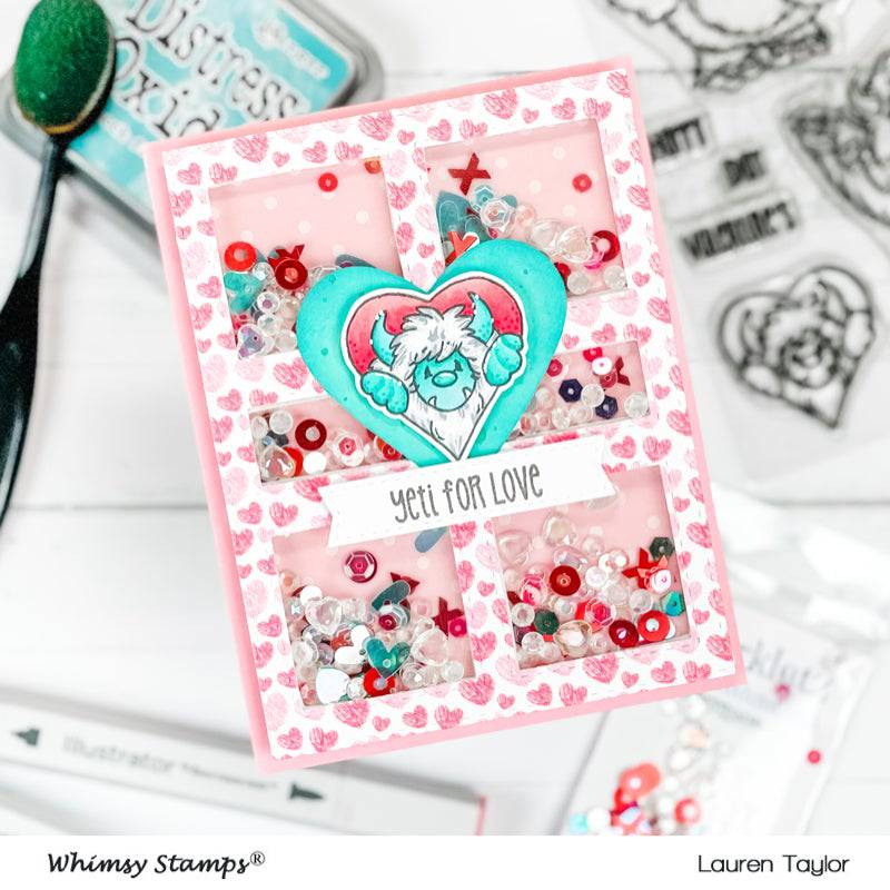 Yeti for Love Clear Stamps - Whimsy Stamps