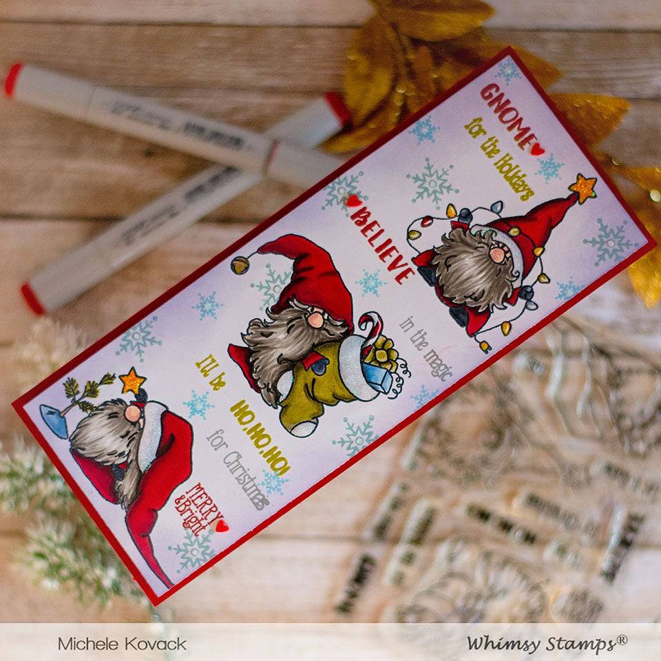 Gnome for the Holidays Clear Stamps - Whimsy Stamps