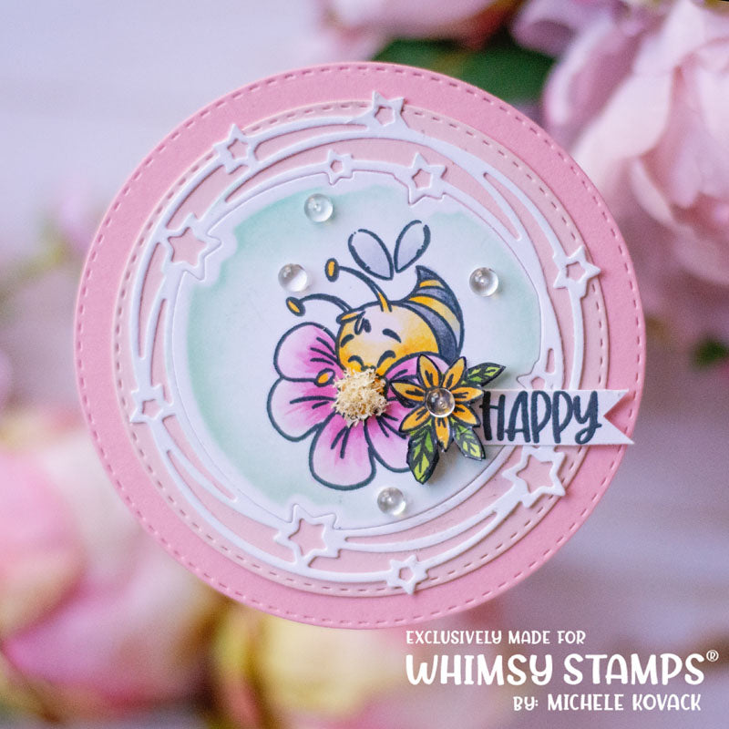 **NEW Bee Happy Clear Stamps - Whimsy Stamps