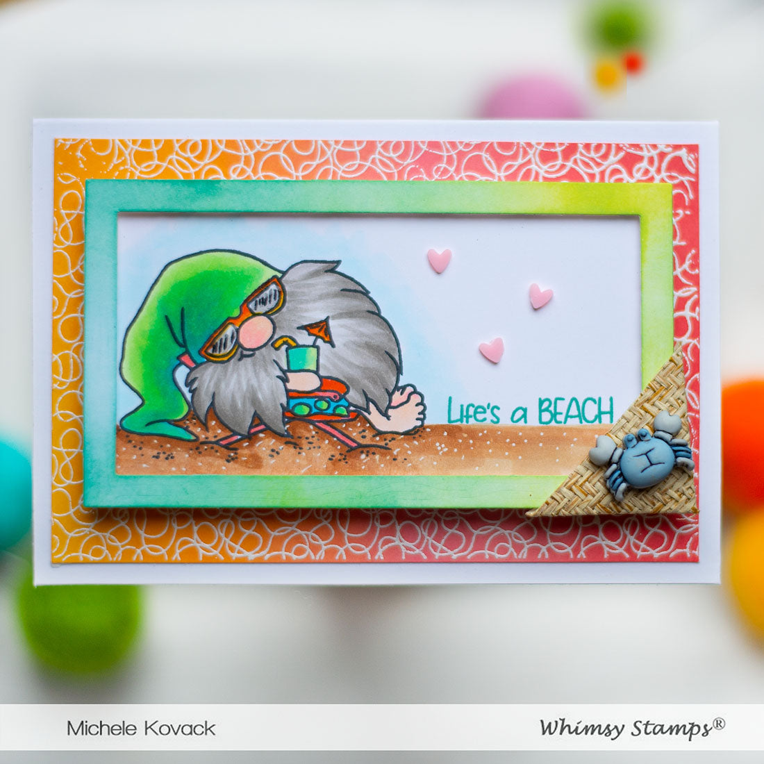 **NEW Gnomes at the Beach Clear Stamps - Whimsy Stamps