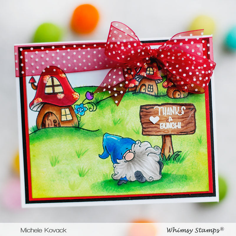 **NEW Gnome So Thankful Clear Stamps - Whimsy Stamps