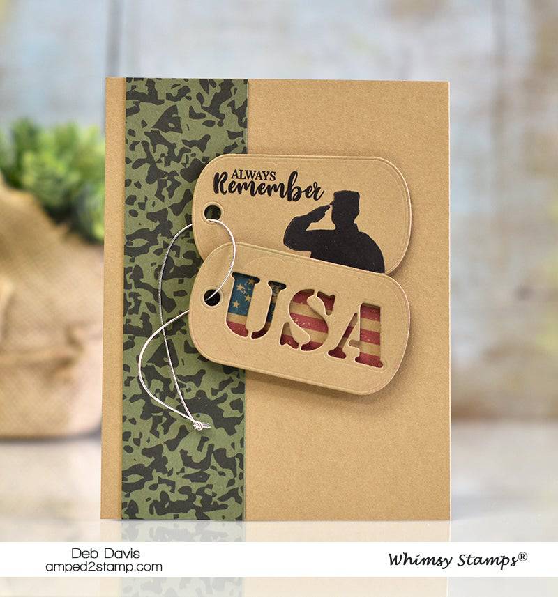 Military Heroes Clear Stamps - Whimsy Stamps