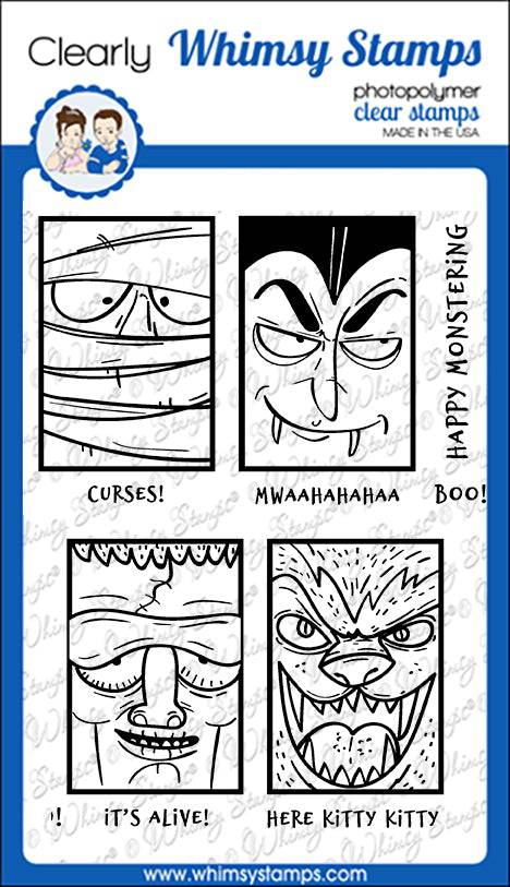 Monster Close Ups Clear Stamps - Whimsy Stamps