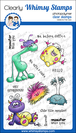 **NEW Monster Moods Clear Stamps - Whimsy Stamps