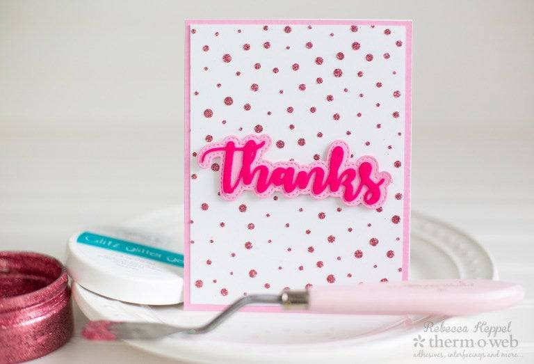 Thanks Word and Shadow Die Set - Whimsy Stamps