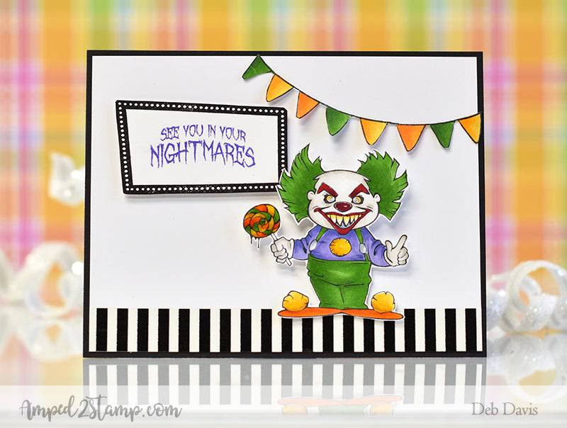 Creepy Clowns Clear Stamps - Whimsy Stamps