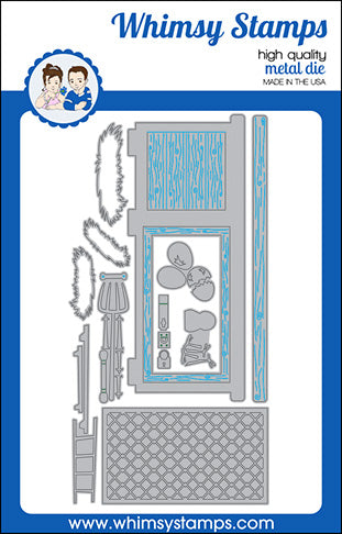 **NEW Slimline Chicken Coop Die Set - Whimsy Stamps