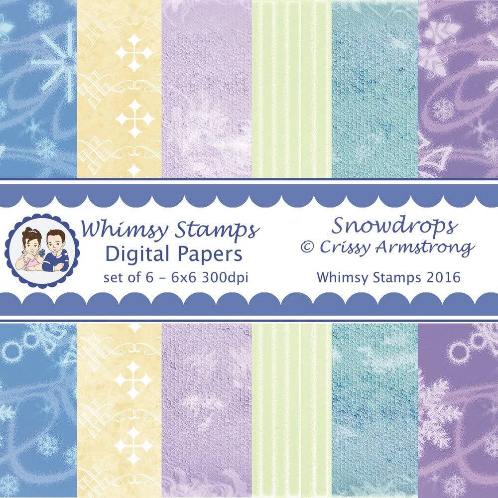 Snowdrops - Digital Paper - Whimsy Stamps