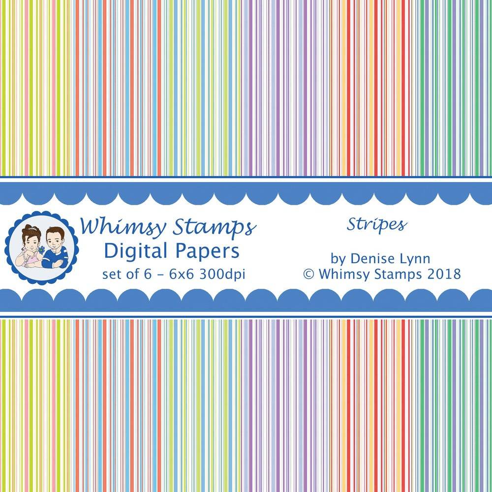 Stripe Papers - Digital Papers - Whimsy Stamps