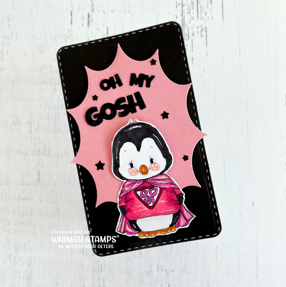 Penguin Super Hero - Digital Stamp - Whimsy Stamps