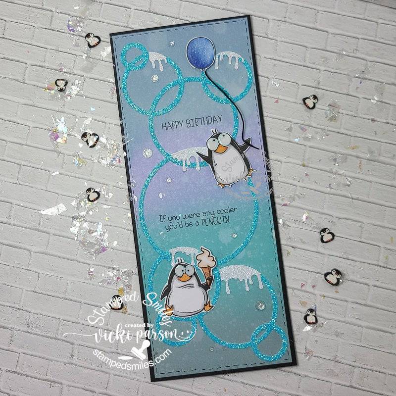 Slimline Connected Bubbles Die - Whimsy Stamps